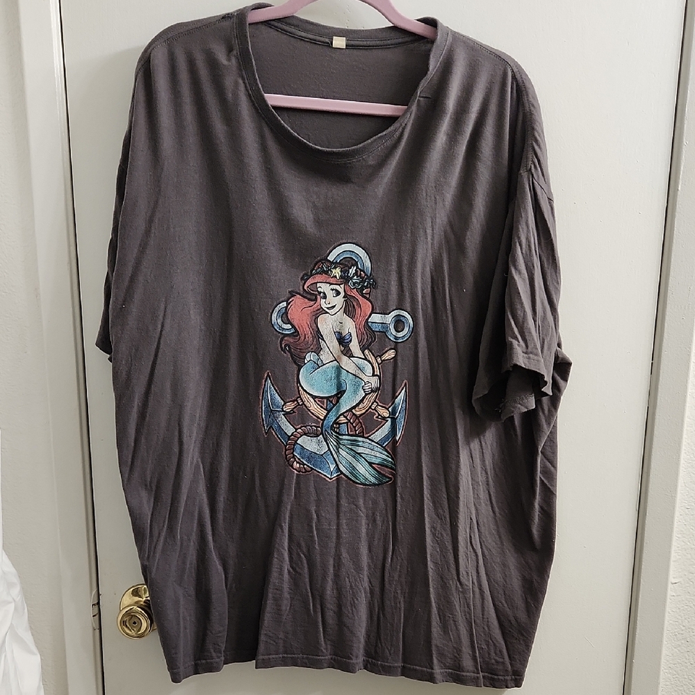 Gray Little Mermaid Graphic Tee